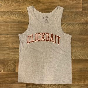 OFFICIAL DAVID DOBRIK Grey Clickbait Tank Top